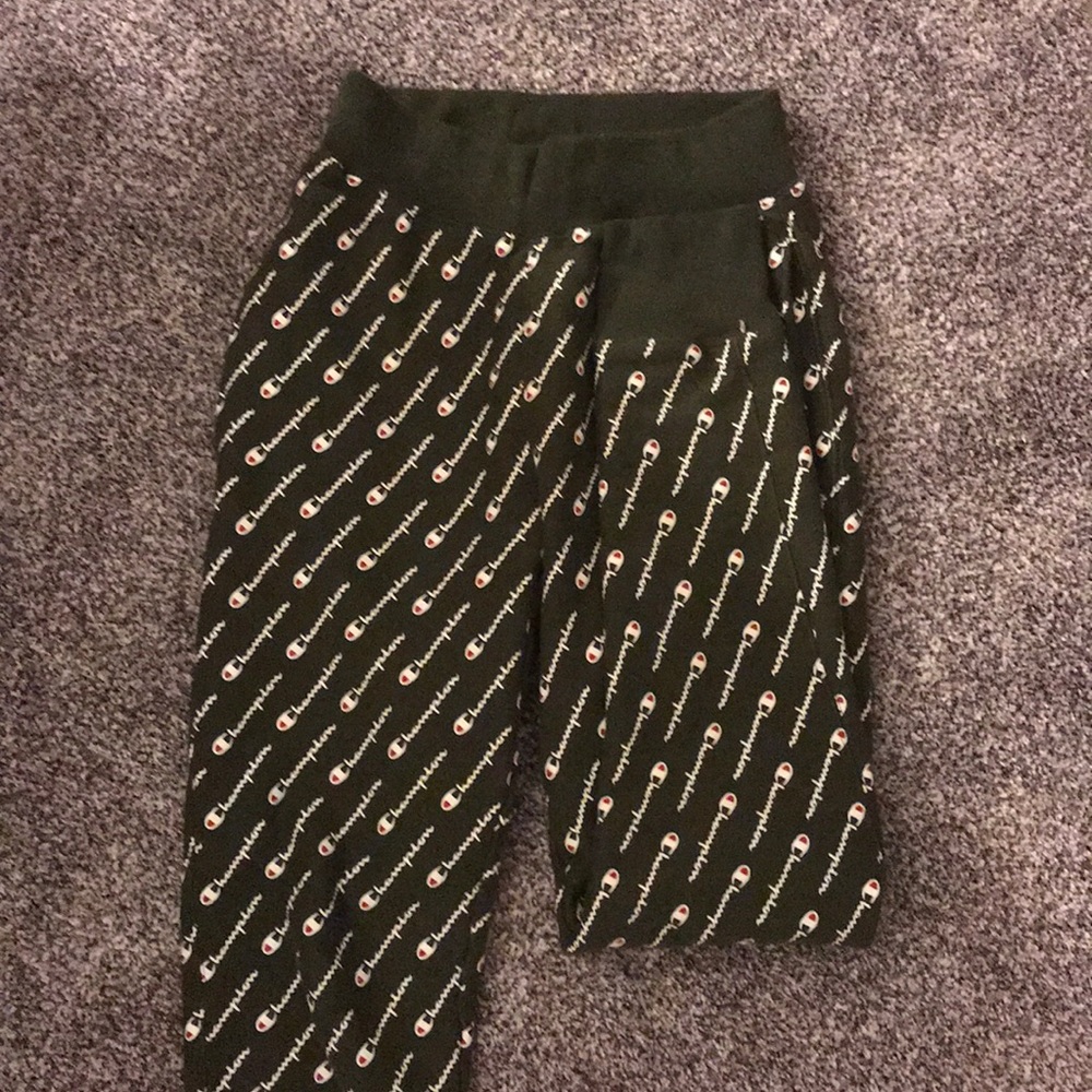 Reverse Weave Green Champion Joggers